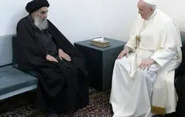 پیام آیت الله سیستانی درباره پاپ