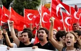 تظاهرات گسترده علیه اردوغان