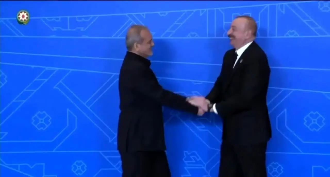 فیلم /مکالمه ترکی پزشکیان با علی‌اف 