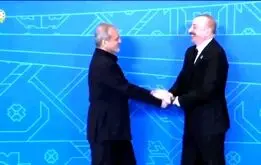 فیلم /مکالمه ترکی پزشکیان با علی‌اف 