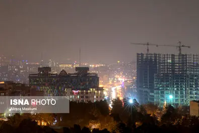 آلودگی شب‌های تهران