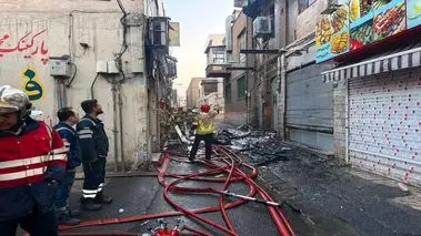 آتش‌سوزی یک خانه ۱۰ مصدوم برجای گذاشت
