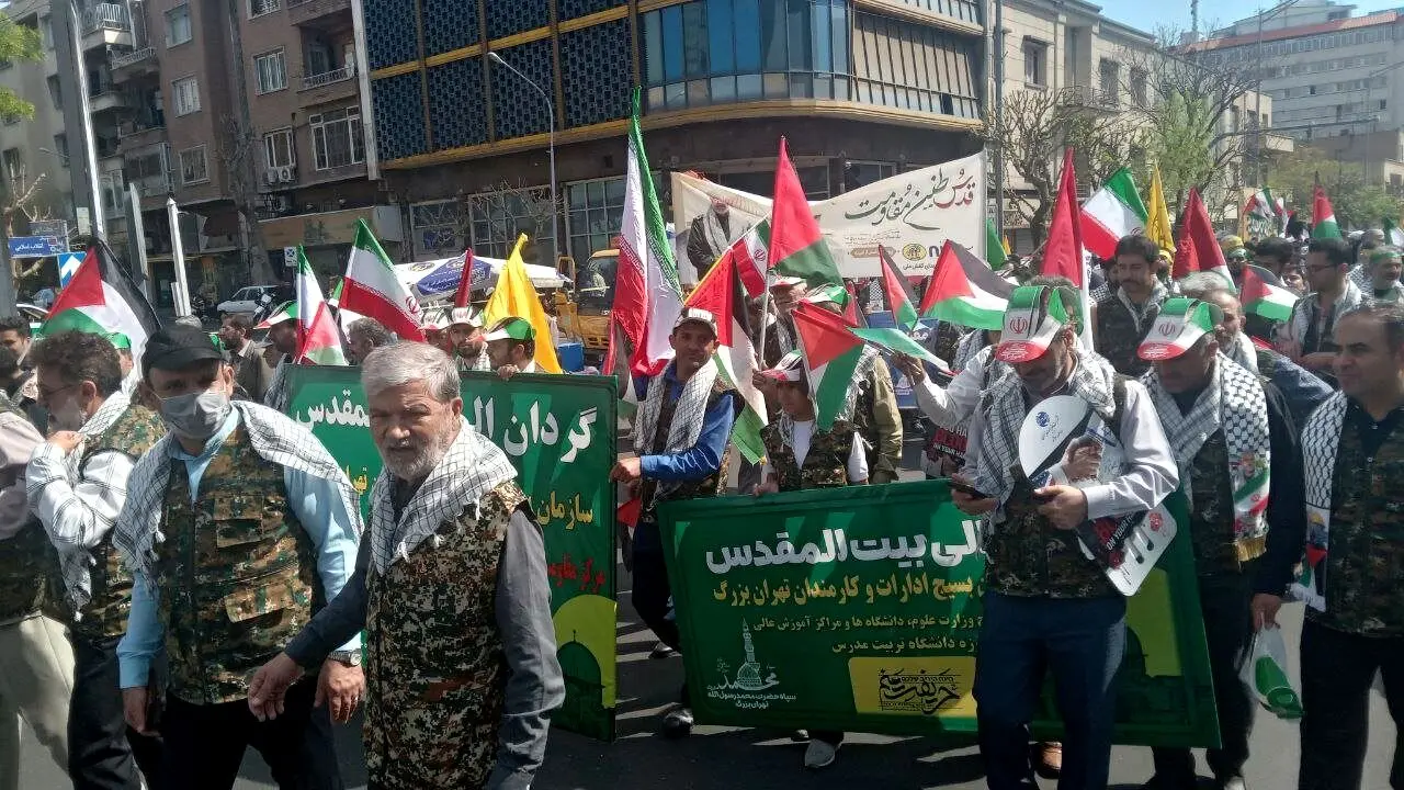 طوفان الاحرار در ایران ؛ حمایت از مردم غزه در راهپیمایی روز قدس
