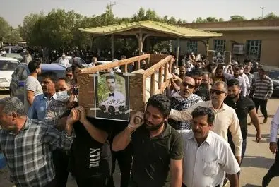 تشییع پیکر  دو برادر جان باخته  بهبهانی