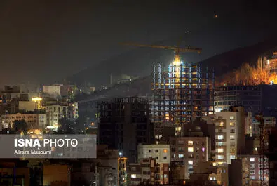 آلودگی شب‌های تهران
