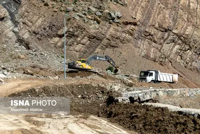 جاده چالوس پس از سیل