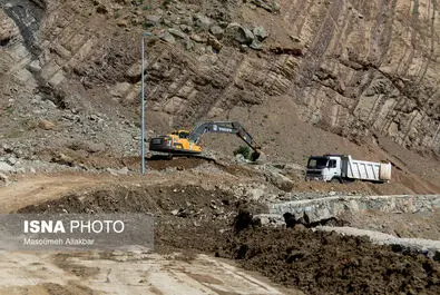 جاده چالوس پس از سیل