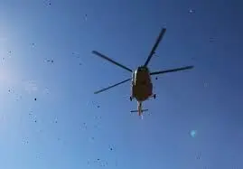فیلم انفجار وحشتناکِ زیر بالگرد هلال احمر در حادثه بندرعباس

