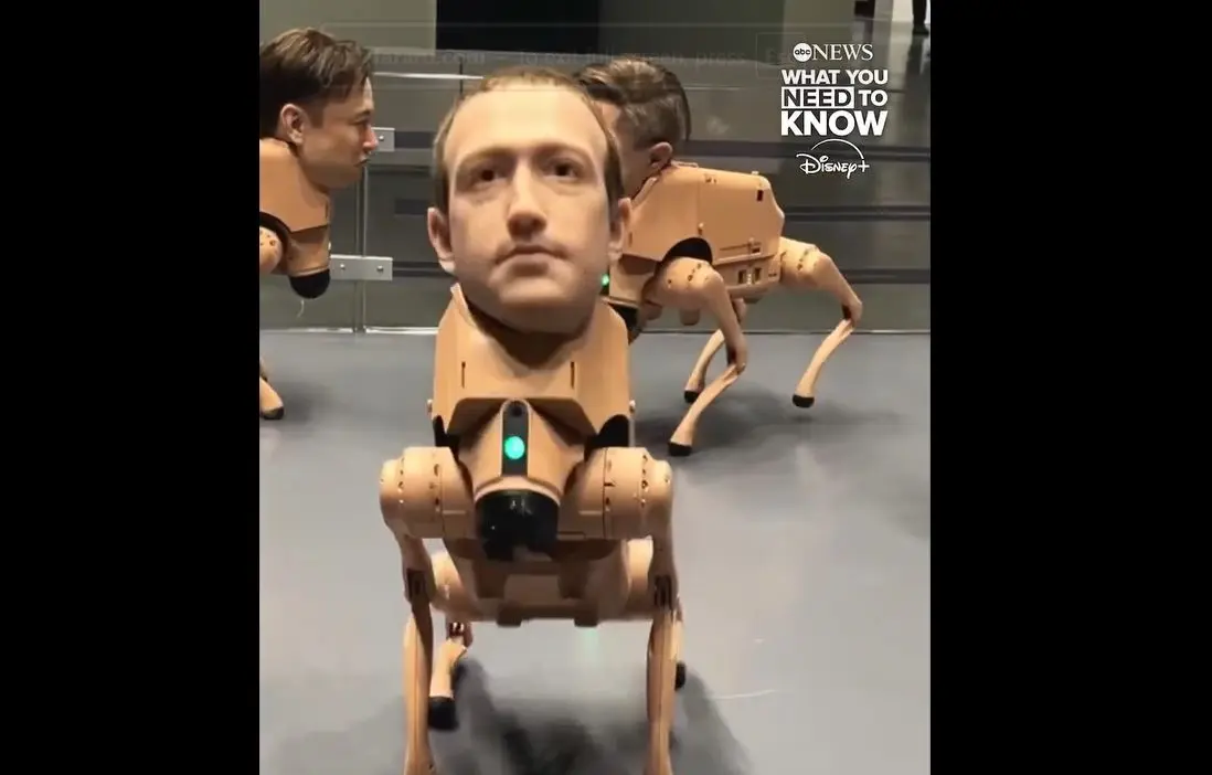 عجیب اما واقعی؛ سگ‌های رباتیک با چهره ایلان ماسک و  مارک زاکربرگ!+فیلم