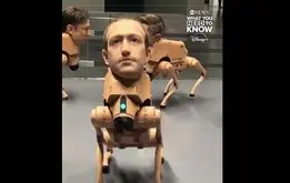 عجیب اما واقعی؛ سگ‌های رباتیک با چهره ایلان ماسک و  مارک زاکربرگ!+فیلم