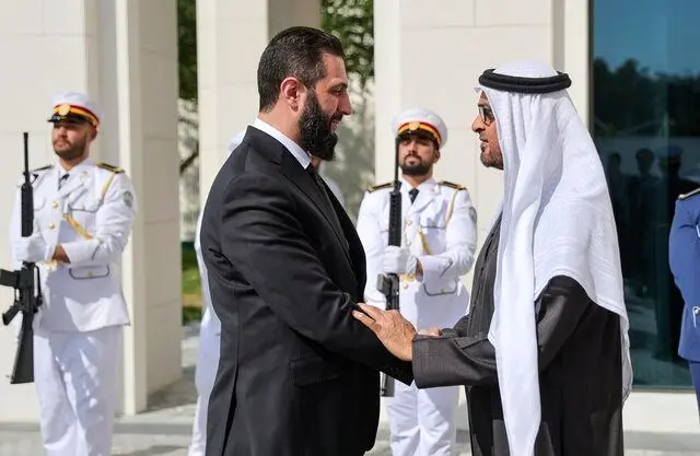 دیدار الجولانی با رئیس امارات در ابوظبی