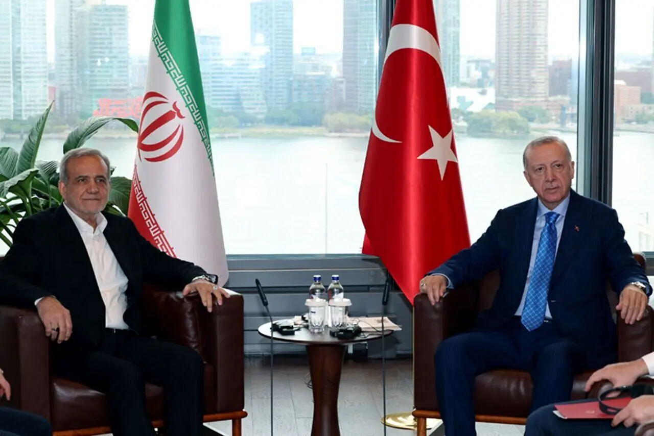 عکس جنجالی از ملاقات پزشکیان و اردوغان در شبکه‌های اجتماعی