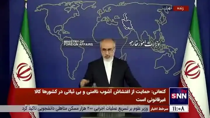 اظهارات کنعانی درباره ارسال پهپاد به روسیه برای استفاده در جنگ اوکراین