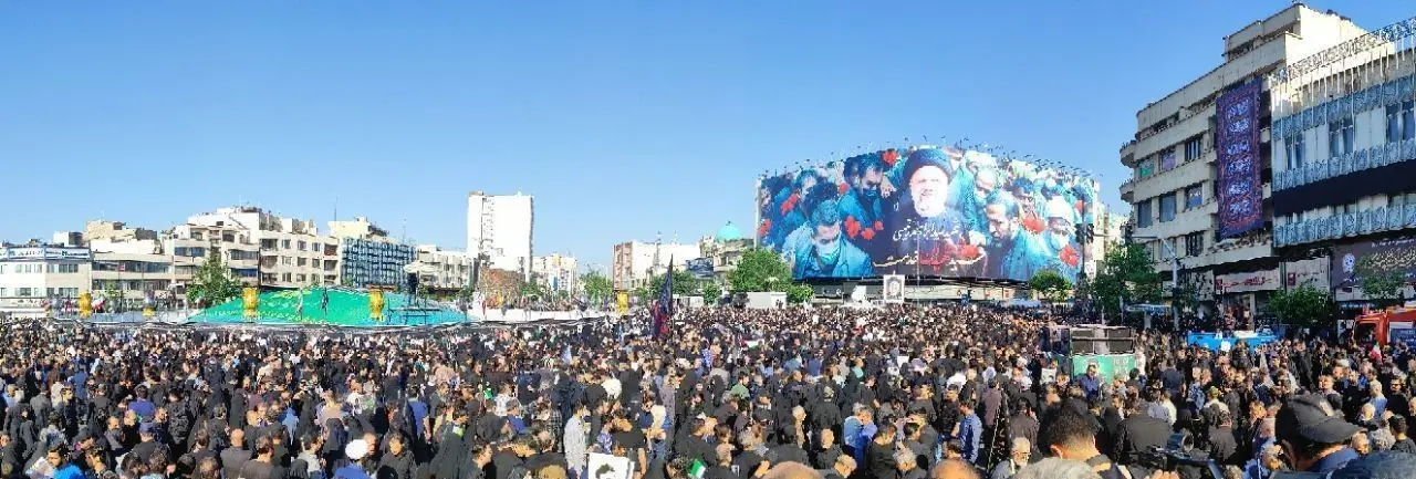حضور فرزندان شهید سلیمانی در مراسم تشییع ابراهیم رئیسی و امیرعبداللهیان + عکس