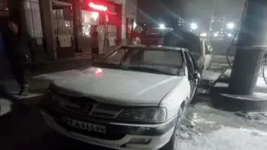 ماجرای آتش‌سوزی پمپ بنزین دولت‌آباد + تصاویر دوربین‌های مدار بسته