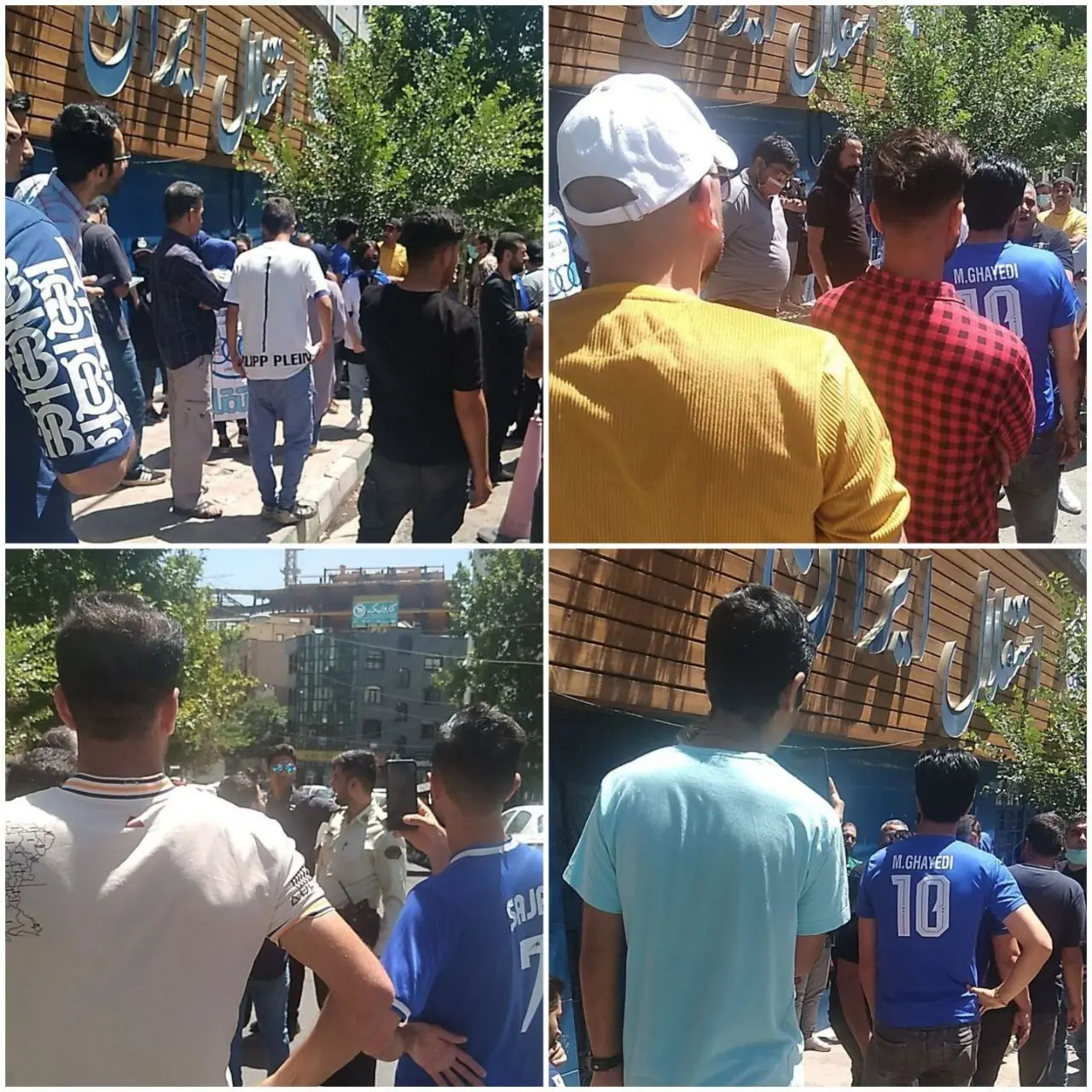 تجمع هواداران استقلال مقابل ساختمان باشگاه

