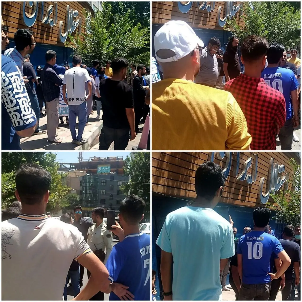 تجمع هواداران استقلال مقابل ساختمان باشگاه

