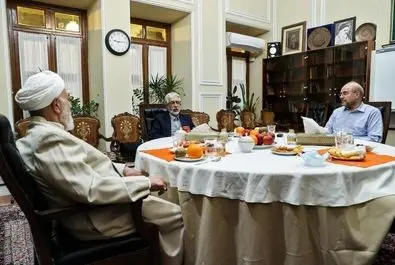 قالیباف میزبان ناطق نوری، حداد عادل و لاریجانی