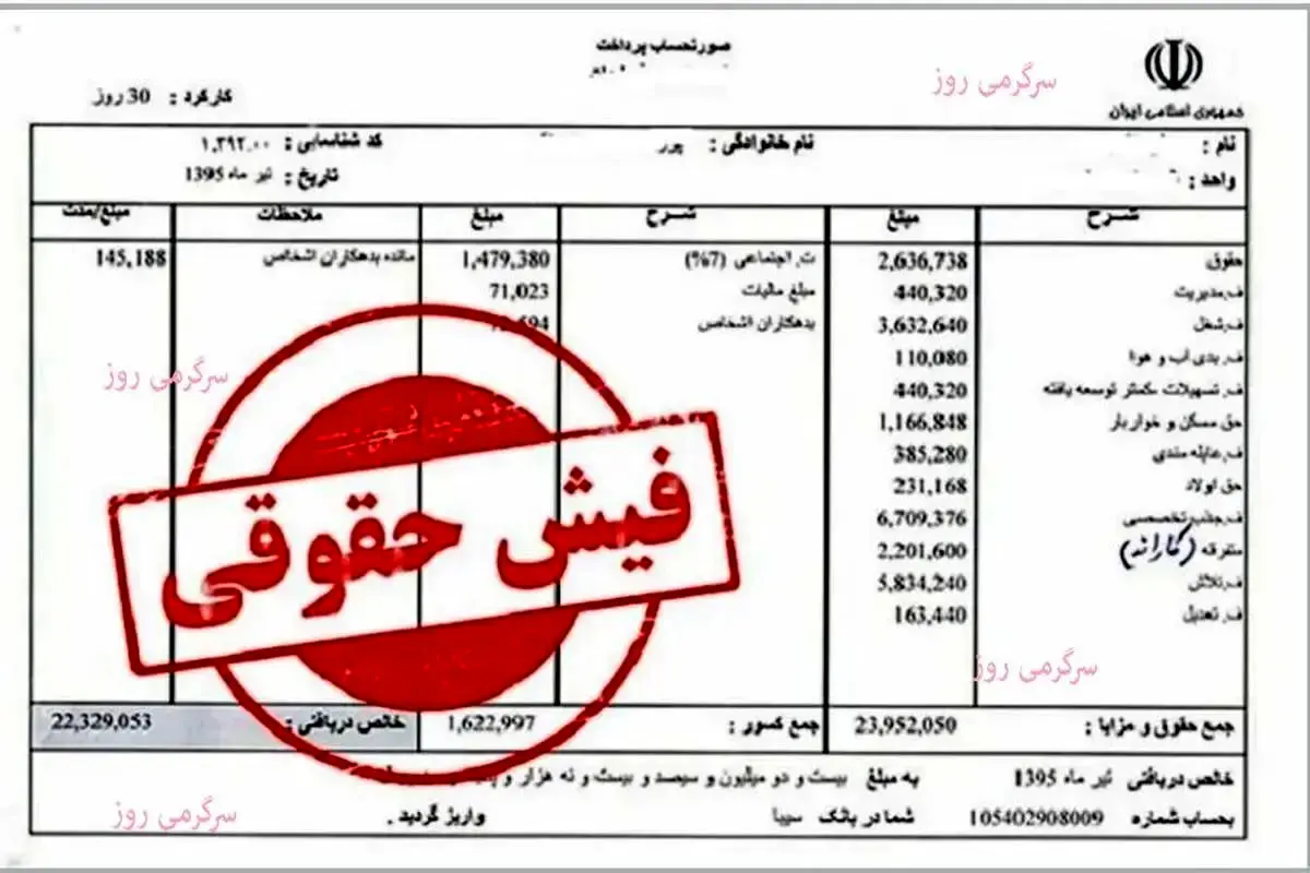 فیش حقوقی بازنشستگان کارگری صادر شد؟