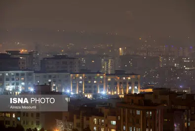 آلودگی شب‌های تهران