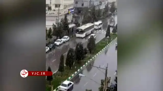 برف شدید مشهد در آستانه بهار / ویدئو