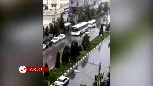 برف شدید مشهد در آستانه بهار / ویدئو