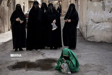 عزاداری بانوانِ نقاب‌زده در «چهل منبر» لرستان
