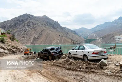 جاده چالوس پس از سیل