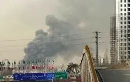تصاویری از آتش‌سوزی گسترده در غرب تهران


