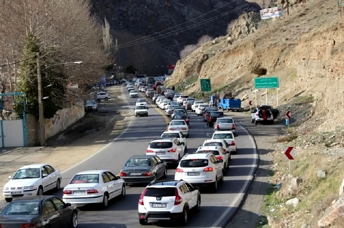 ترافیک ۷ کیلومتری در جاده کندوان