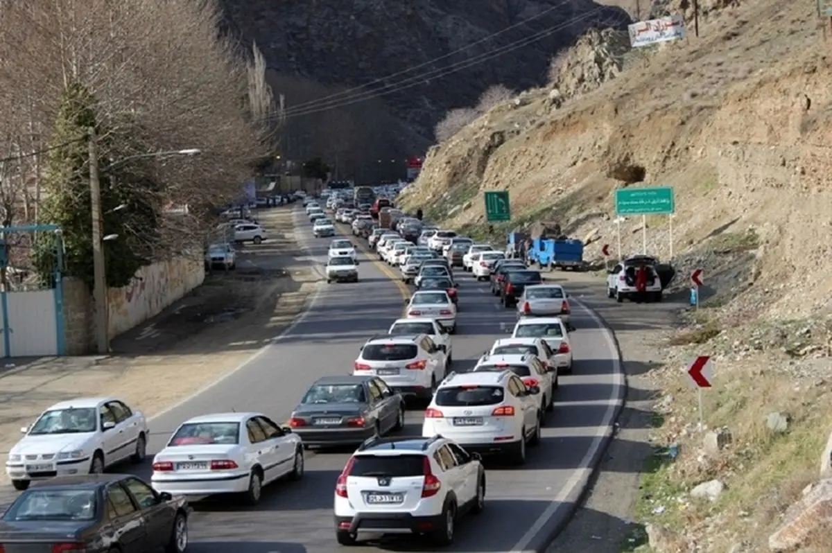 ترافیک ۷ کیلومتری در جاده کندوان