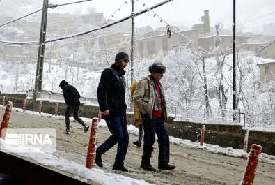 بارش برف در روستای تاریخی ماسوله