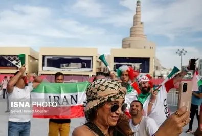 تصاویر جالب هواداران ایرانی در ورزشگاه الثومه