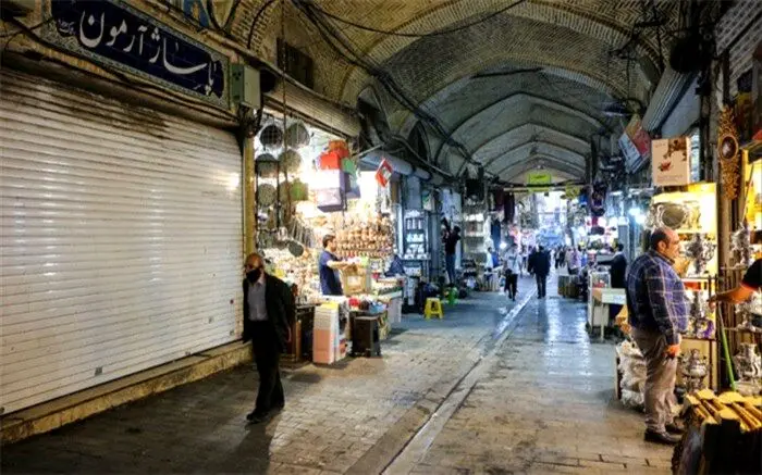 تجمع‌ و راهپیمایی بازاریان در منطقه پاچنار تهران