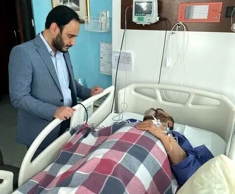 بستری رستم قاسمی در بیمارستان 