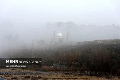 «زاینده رود» غرق در مه