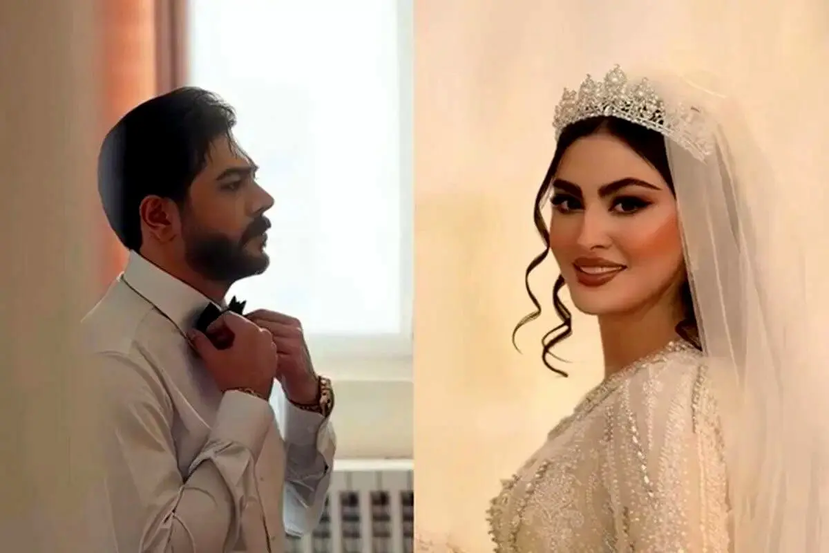 سلفی پربازدید مریم مومن با لباس عروسی+عکس