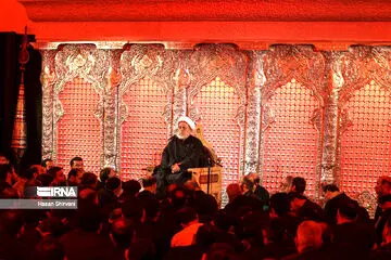 پورمحمدی هم پای منبر شیخ حسین انصاریان رفت + عکس