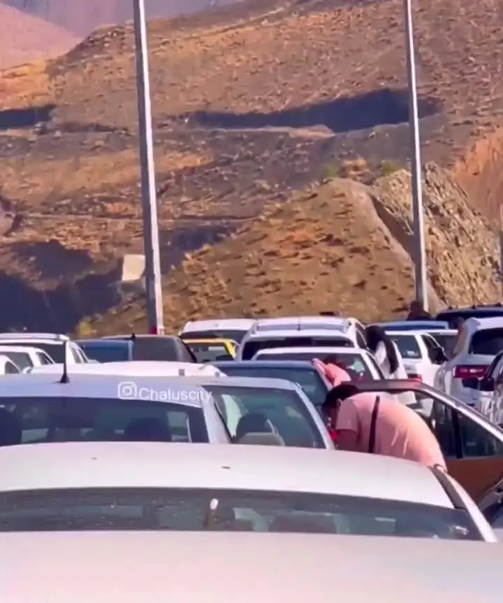 ترافیک سنگین در محور چالوس