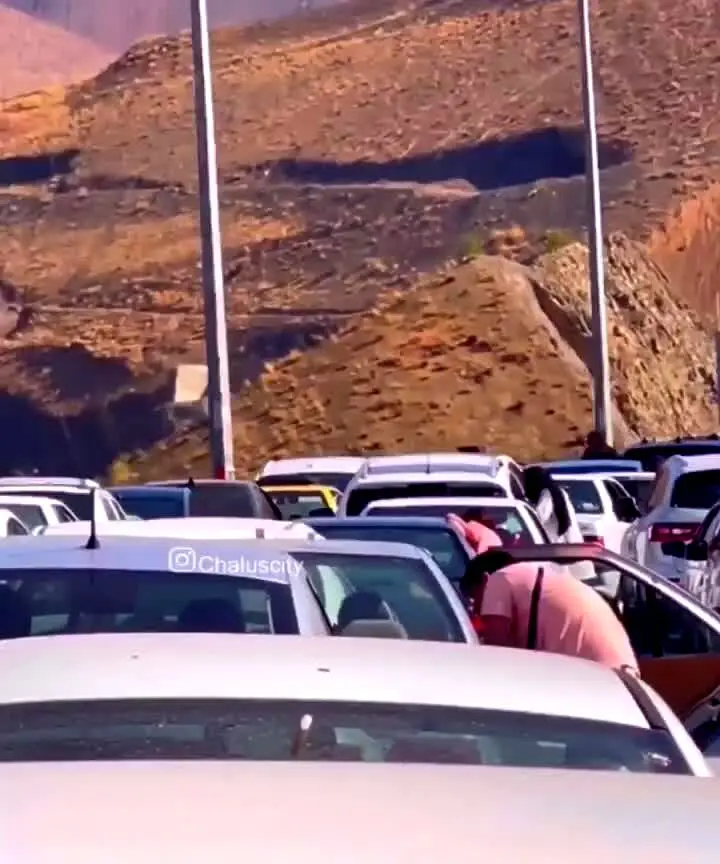 ترافیک سنگین در محور چالوس