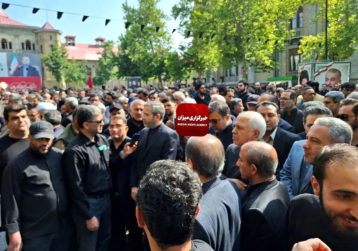 حضور ظریف و عراقچی در مراسم تشییع پیکر امیرعبداللهیان 

