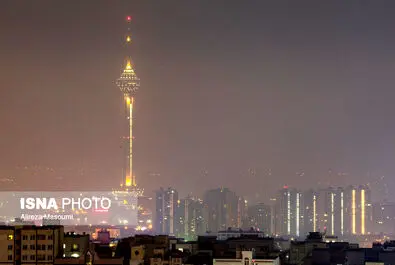 آلودگی شب‌های تهران