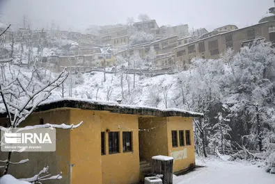 بارش برف در روستای تاریخی ماسوله