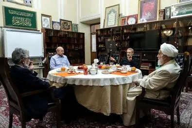 قالیباف میزبان ناطق نوری، حداد عادل و لاریجانی