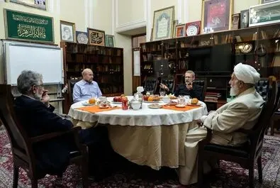 قالیباف میزبان ناطق نوری، حداد عادل و لاریجانی