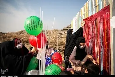 جشن یلدا در کوره‌های آجرپزی