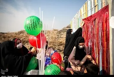 جشن یلدا در کوره‌های آجرپزی