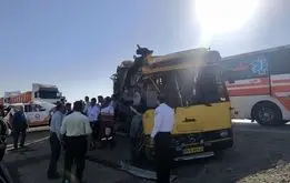 علت تصادف اتوبوس دانشجویان در سمنان اعلام شد