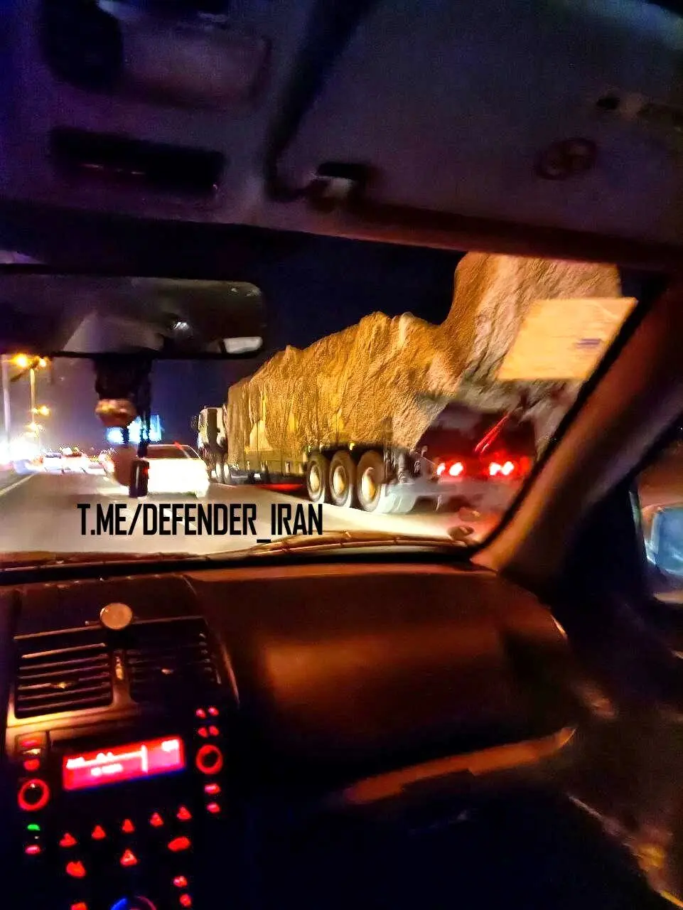 حرکت شبانه پرتابگرهای موشک بالستیک ایران